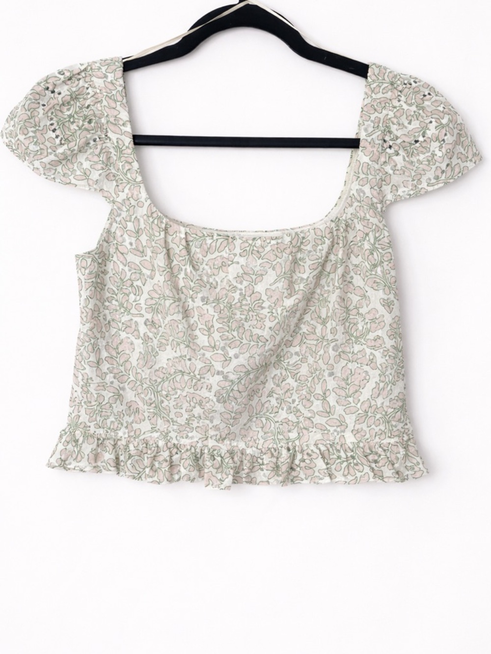 Misa Los Angeles Pale Green and White Floral Skirt Set - Picture 6 of 12